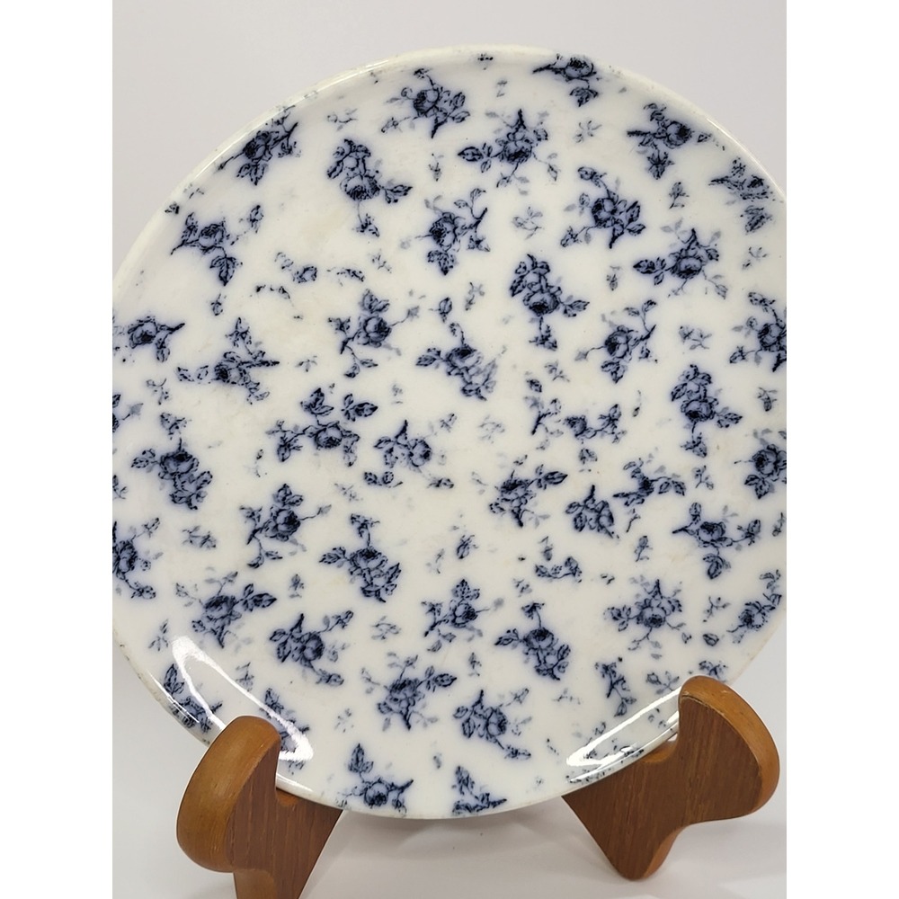 Antique Royal Bonn Rosen Blue White 9" Plate Franz Anton Mehlem Germany - Picture 2 of 5